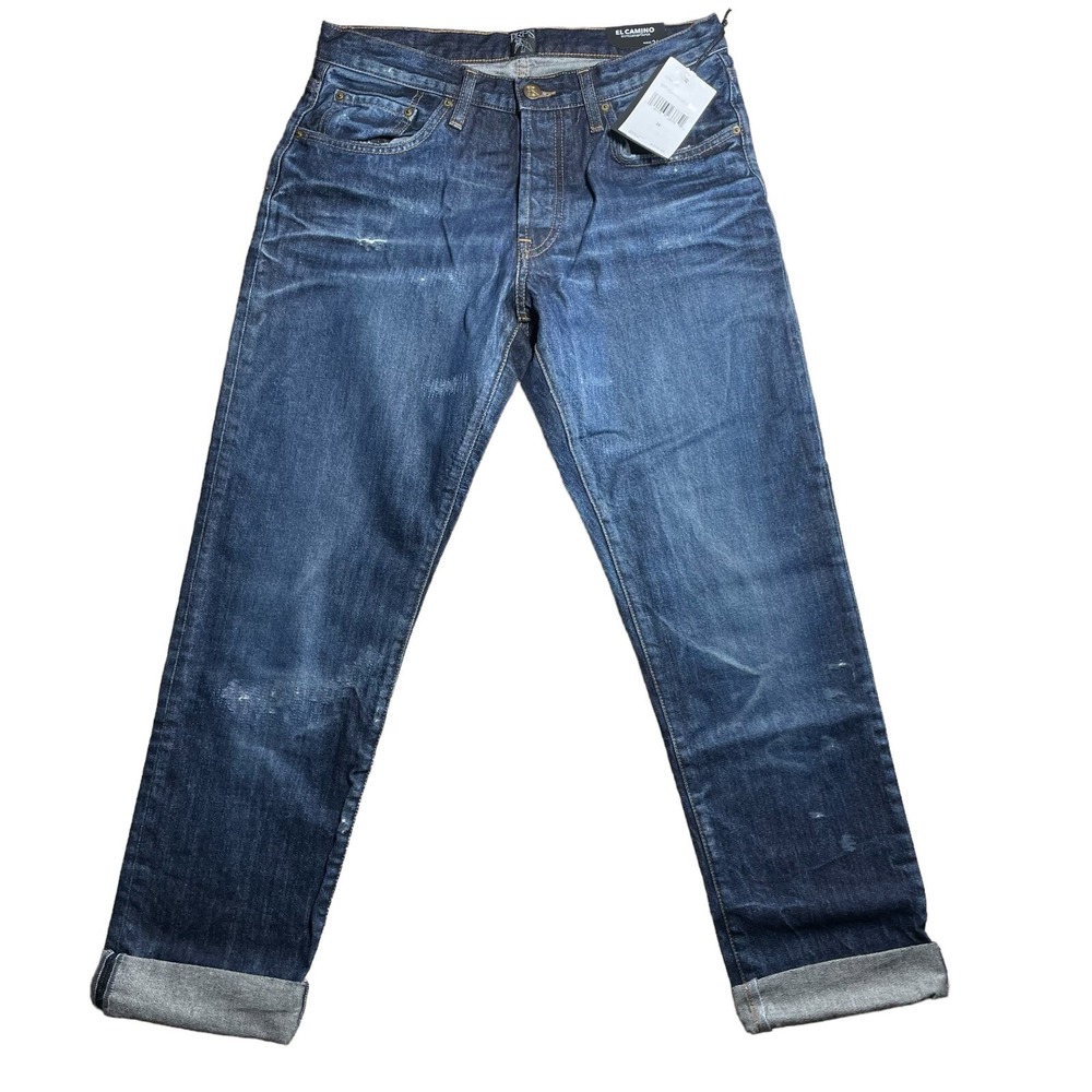 PRPS‎ WOMEN'S EL CAMINO BOYFRIEND TAPER DISTRESSED BUTTON UP JEANS SIZE 26